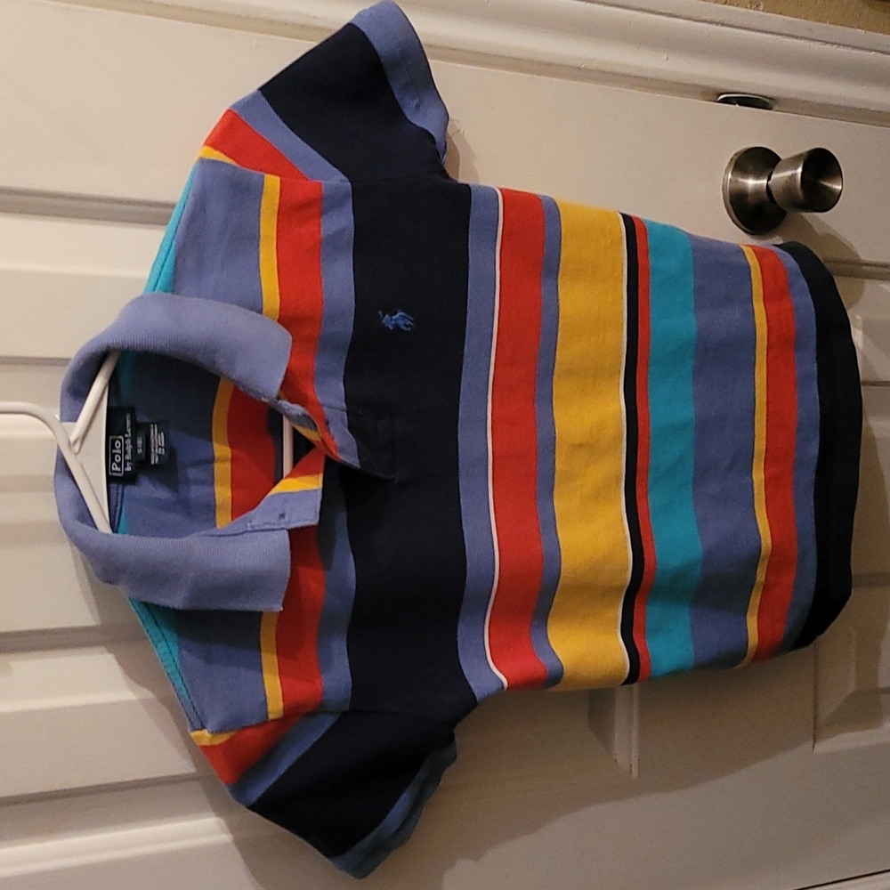 Ralph Lauren Boys Cotton Mesh Striped Shirt